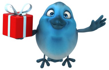 çizgi film mavi kuş