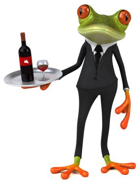 Eğlenceli çizgi film kurbağa