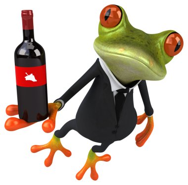 Eğlenceli çizgi film kurbağa