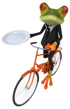 Eğlenceli çizgi film kurbağa