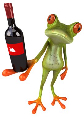 Eğlenceli çizgi film kurbağa