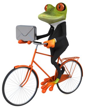 Eğlenceli çizgi film kurbağa