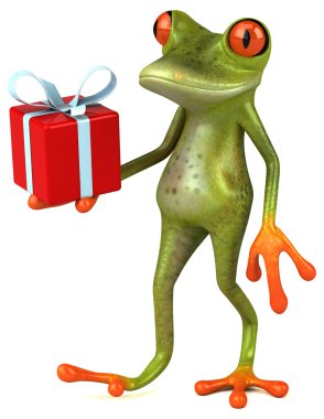 Eğlenceli çizgi film kurbağa