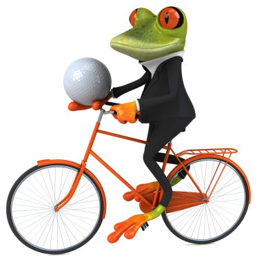 Eğlenceli çizgi film kurbağa