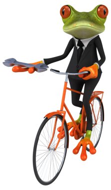 Eğlenceli çizgi film kurbağa