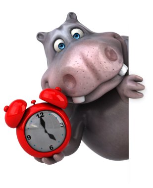 Eğlenceli çizgi film su aygırı