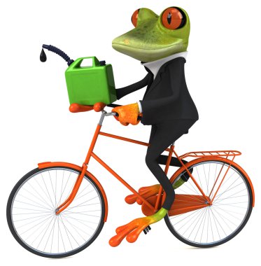 Eğlenceli çizgi film kurbağa