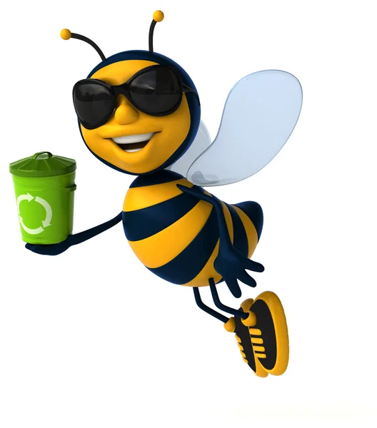 Веселая мультяшная пчела — стоковое фото