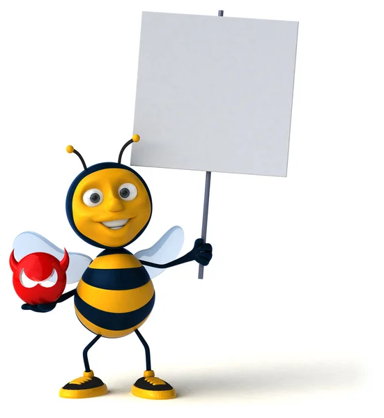 Leuke cartoon bee — Stockfoto