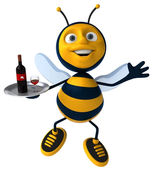 Leuke cartoon bee — Stockfoto