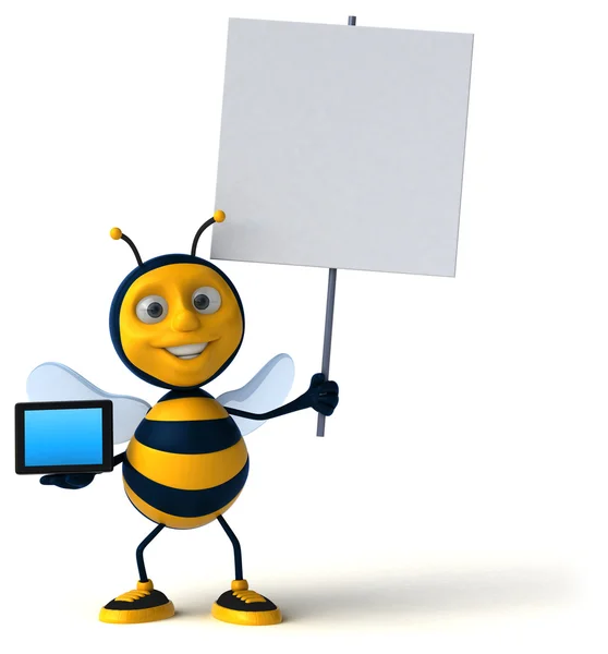 Leuke cartoon bee — Stockfoto