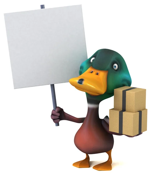 Fun cartoon Duck — Stock Photo, Image