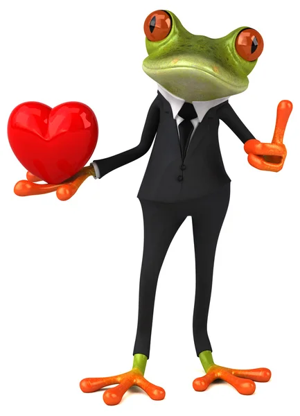 Fun cartoon frog — Stock Photo, Image