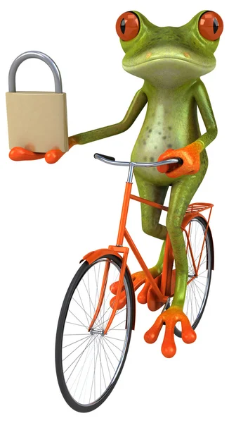 Fun cartoon frog — Stock Photo, Image