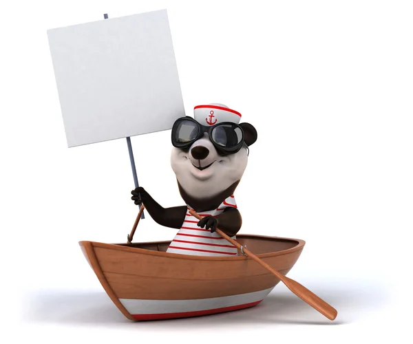 Divertido panda dos desenhos animados — Fotografia de Stock