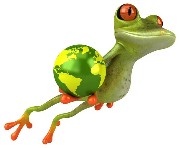 Fun cartoon frog — Stock Photo, Image