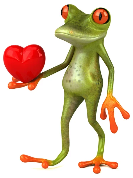 Fun cartoon frog — Stock Photo, Image