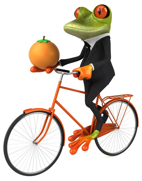 Fun cartoon frog — Stock Photo, Image