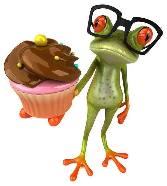 Fun cartoon frog — Stock Photo, Image