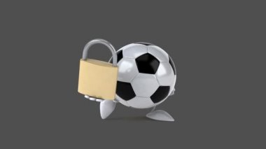 Eğlenceli çizgi film futbol topu