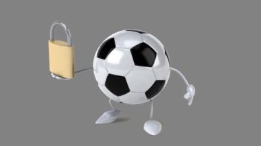 Eğlenceli çizgi film futbol topu