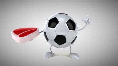 Eğlenceli çizgi film futbol topu