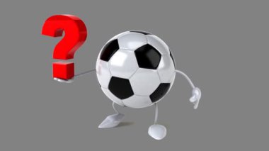 Eğlenceli çizgi film futbol topu