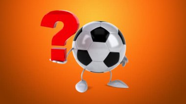Eğlenceli çizgi film futbol topu