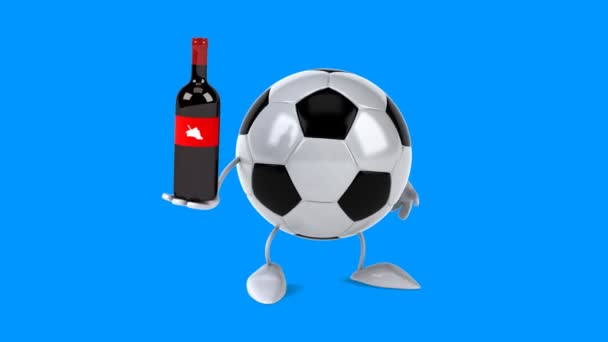 Забавный футбольный мяч — стоковое видео