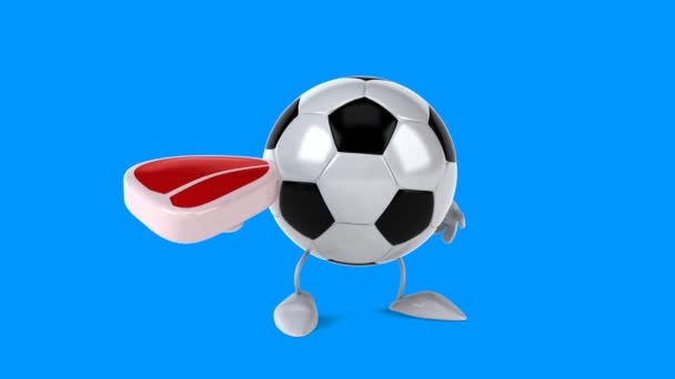 サッカー ボールの楽しい漫画 — ストック動画