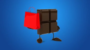 Eğlenceli karikatür çikolata bar