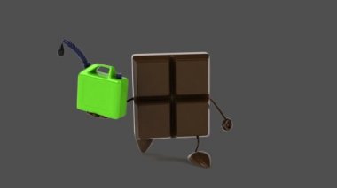 Eğlenceli karikatür çikolata bar