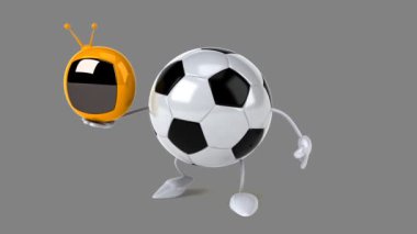 Eğlenceli çizgi film futbol topu