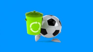 Eğlenceli çizgi film futbol topu