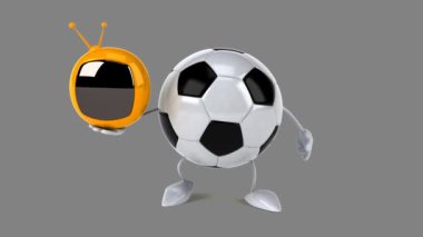 Eğlenceli çizgi film futbol topu