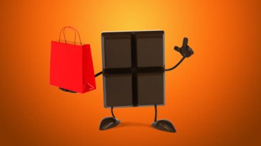 Eğlenceli karikatür çikolata bar