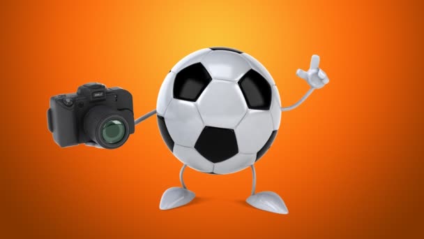 Μπάλα ποδοσφαίρου διασκέδαση κινούμενα σχέδια — Αρχείο Βίντεο