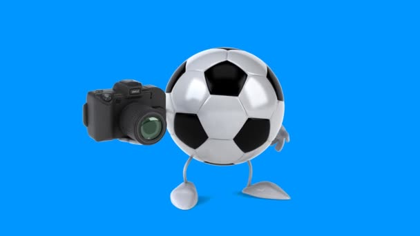 Spaß Cartoon-Fußball — Stockvideo