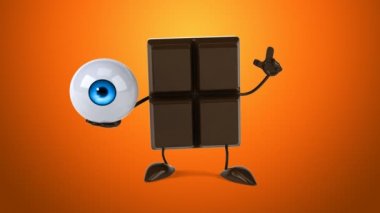 Eğlenceli karikatür çikolata bar