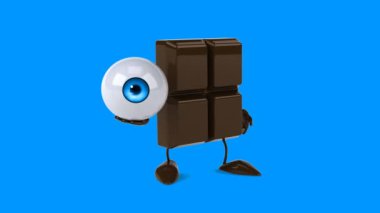 Eğlenceli karikatür çikolata bar