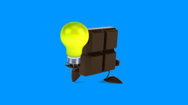 Eğlenceli karikatür çikolata bar