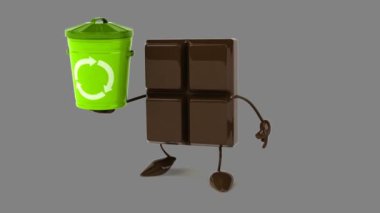 Eğlenceli karikatür çikolata bar