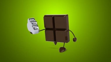 Eğlenceli karikatür çikolata bar