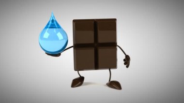 Eğlenceli karikatür çikolata bar