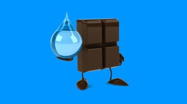 Eğlenceli karikatür çikolata bar