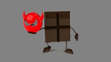 Eğlenceli karikatür çikolata bar