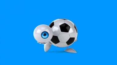 Eğlenceli çizgi film futbol topu