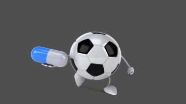 Eğlenceli çizgi film futbol topu