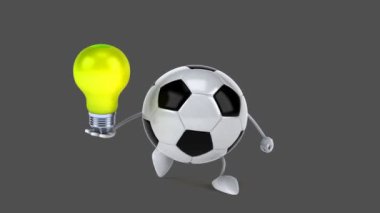 Eğlenceli çizgi film futbol topu