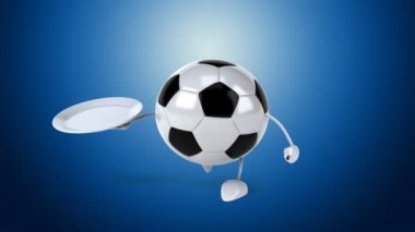 Eğlenceli çizgi film futbol topu